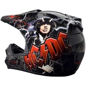  Rockhard Motocross Motorcycle Helmet   AC/DC Highway to 