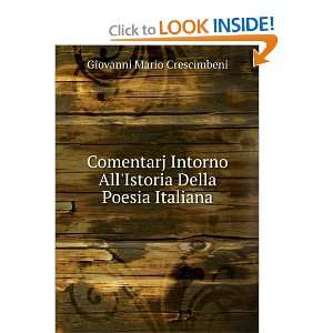   AllIstoria Della Poesia Italiana Giovanni Mario Crescimbeni Books