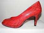 new victoria spenser red python open toe pumps heels 8 $ 17 49 30 % 