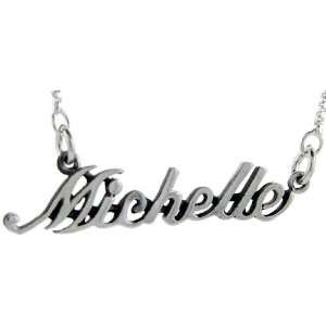  Sterling Silver  MICHELLE  Name Pendant Jewelry