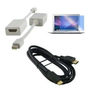   Mini DisplayPort to HDMI Adapter + 6 Feet HDMI to HDMI Cable for Apple