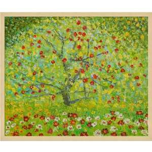   The Apple Tree Painting with Studio Blonde Wood Frame