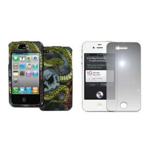   Case Cover + Mirror Screen Protector for Apple iPhone 4S Electronics