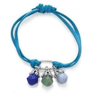  Silver bracelet with Agate, Lapis and Chrysoprase Jewelry