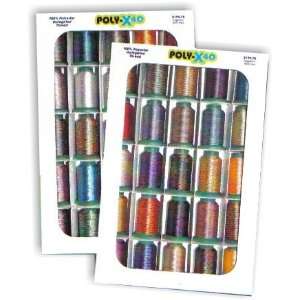  Poly X40 Complete Variegated 50 Spool Embroidery Thread 