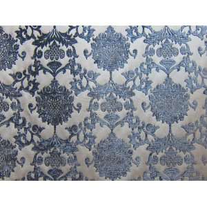  57 Wide Barneys Charcoal Damask Chenille Fabric by the 