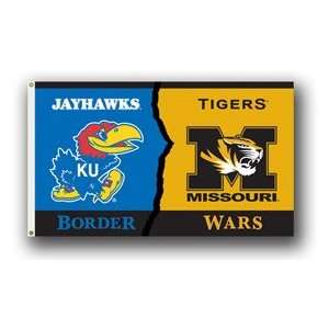   Jayhawks / Missouri Tigers Rivalry 3x5 Flag