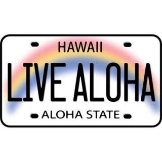 Live Aloha License Plate Sticker Decal from Hawaii  