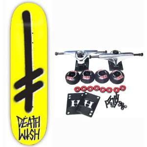  DEATHWISH Skateboard Pro Complete GANG LOGO YELLOW 8.125 