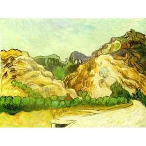  Van Gogh Paintings Mountains at St. Remy with Dark 