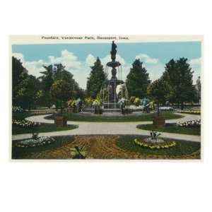   of the Vanderveer Park Fountain Giclee Poster Print