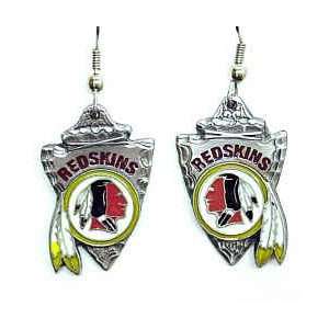  Washington Redskins NFL Pewter Dangle Earrings Sports 