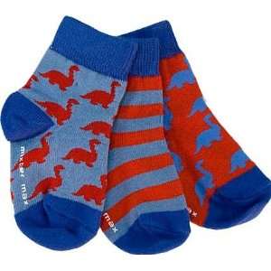    Mixter Match Blue and Red Dino Toddler Socks 