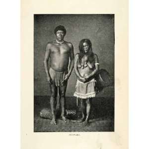 1901 Halftone Print Arawaks Indians West Indies Tribes Costume Carib 