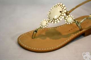 IVANKA TRUMP Verena Ivory Multi Thong Sandal Shoes  