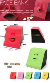 Facebank Face Bank Sensor Coin Money Box Cute Pink Gift  