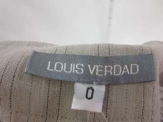 NEW LOUIS VERDAD Beige Wool Pinstripe Trousers Pants 0  