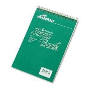  Envirotec Recycled Steno Book, Gregg Rule, 6 x 9, White 