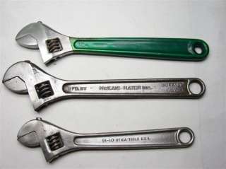 All wrenches open and close fine ; all in good used useable condition 