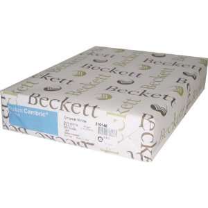  Beckett Cambric Arctic White 80# Cover 8.5x11 250 sheets 
