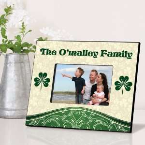  Personalized Irish Picture Frames   Cream and Shamrock 