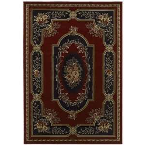  Quick Ship Ailish Floral Border Burgundy with Black Victorian Area 
