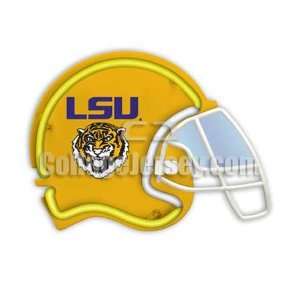 LSU Tigers Neon Football Helmet Memorabilia. Sports 