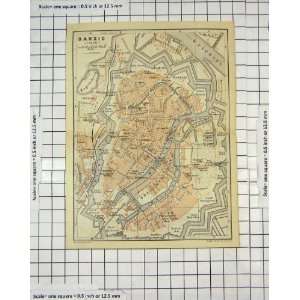  Antique Map Germany Street Plan Danzig Umgebung