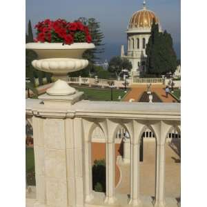  Bahai Gardens and Shrine, with Temple in the Background, Haifa 