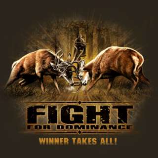 Buckwear T Shirt NEW Fight for dominance   Deer  