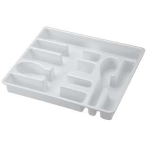   Plastic Cutlery Tray and Utensil Organizer, White