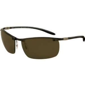 Ray Ban RB8306 Tech Polarized Racewear Sunglasses   Dark Carbon/Grey 