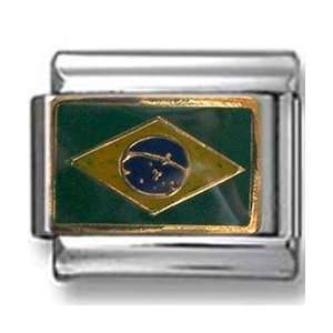 Brazil Flag Italian Charm