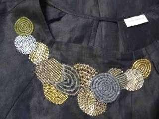 Metallic Sequin Applique Embro. Dries Van Noten Top 36  