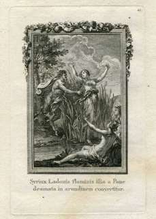 Antique Print MYTHOLOGY SYRINX PAN FLUTE 1799  