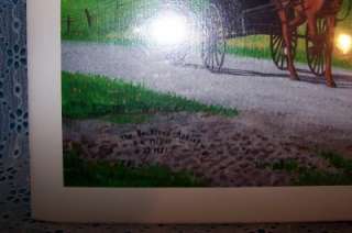 Amish Man Horse And Buggy Picture Signed D.L Miller  