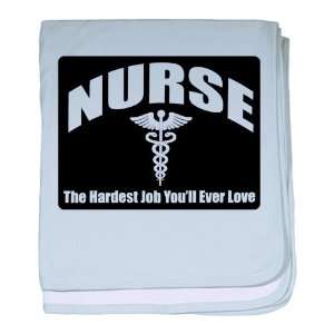  Baby Blanket Sky Blue Nurse The Hardest Job Youll Ever 