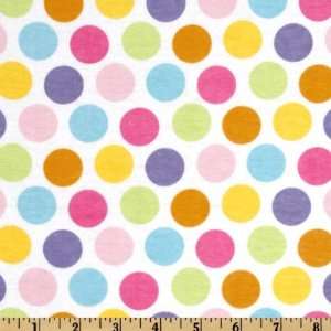  44 Wide Mother Nature Flannel Wildflower Dots Girl White 