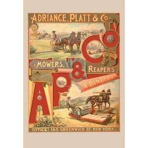  Vintage Art Adriance, Platt and Co., Mowers, Reapers and 