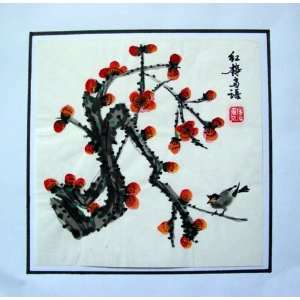  Original Chinese Art Watercolor Painting Flower Bird 