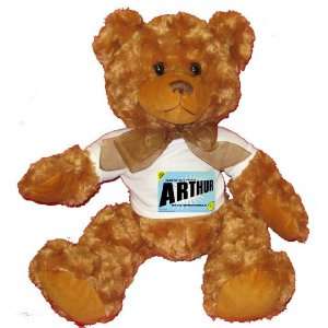   MOTHER COMES ARTHUR Plush Teddy Bear with WHITE T Shirt Toys & Games