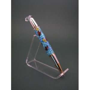  Turquoise Polymer Clay Diva Charm Pen  Handcrafted 