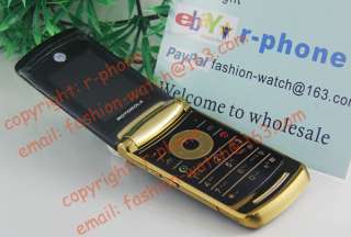 Motorola RAZR2 V8 Gold Mobile Cell Phone Quadband, Gift, 512MB, Luxury 