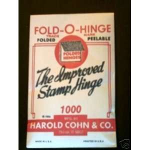  1,000 Fold O Hinges for Stamp Collecting by Harold Cohn 