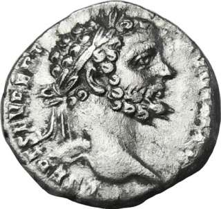 Septimius Severus AR Denarius. Mars. Ancient Roman Coin  