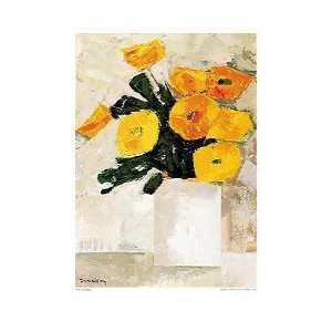  Yellow Flowers In A White Vase by Paul Donaghy. size 15 