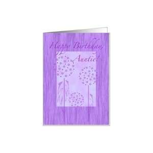  Auntie Birthday Milkweed in Purple Card Health & Personal 