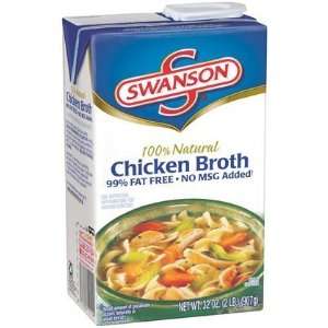 Swanson Chicken Broth, 32 oz Aseptic Box, 12 pk  Grocery 