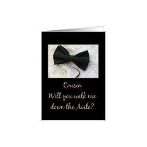  Cousin walk me down the aisle request Bow tie and rings on 
