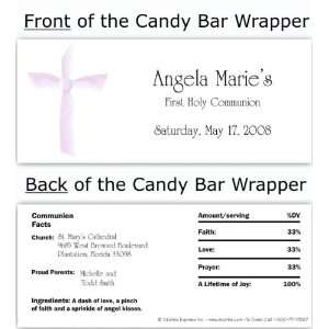 Pink Ribbon Cross Candy Wrapper